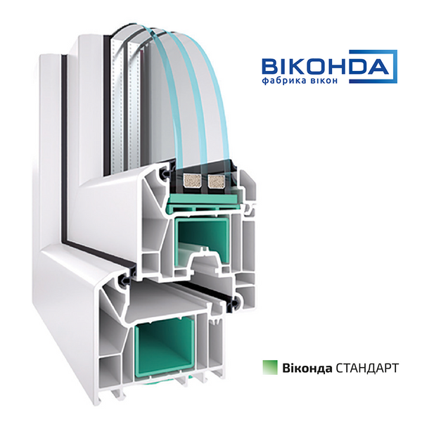 Вікно металопластикове поворотно-відкидне 2050*1400 мм 2000213 фото