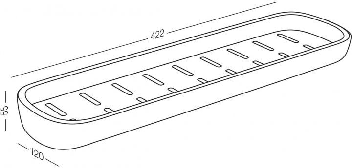 Полиця велика клейка BP-18 WHITE/GRAY BP-18 WHITE/GRAY фото