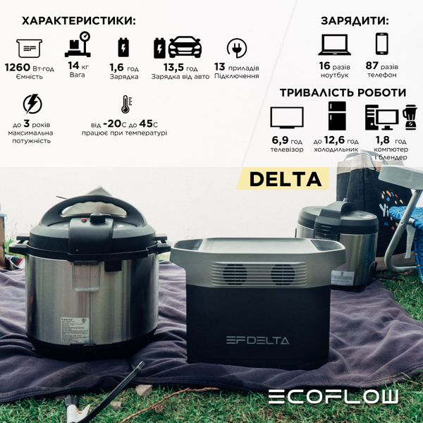 Зарядна станція EcoFlow DELTA (1260 Вт·г) EFDELTA1300-EU фото