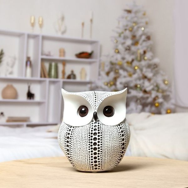 Статуетка декоративна MVM MY HOME Біла Сова DH-ST-07 WHITE фото