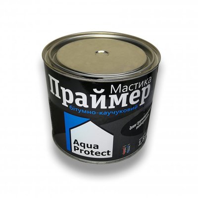 Мастика Праймер бітумно-каучуковий Aqua Protect чорна 1,8 кг Мастика Праймер 64024 фото