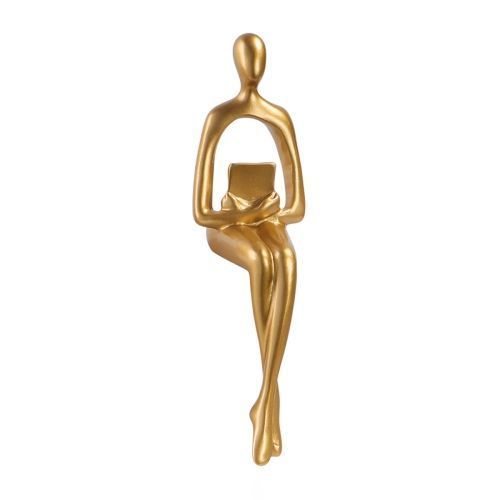 СТАТУЕТКА ЛЮДИНА З КНИГОЮ (Золотистий) DH-ST-26 GOLD фото