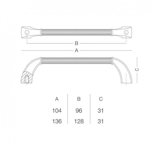 Ручка для меблів 96 мм MVM D-1012-96 MAN D-1012-96 MAN фото