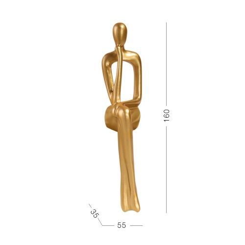 СТАТУЕТКА ЛЮДИНА З МРІЄЮ (Золотистий) DH-ST-28 GOLD фото