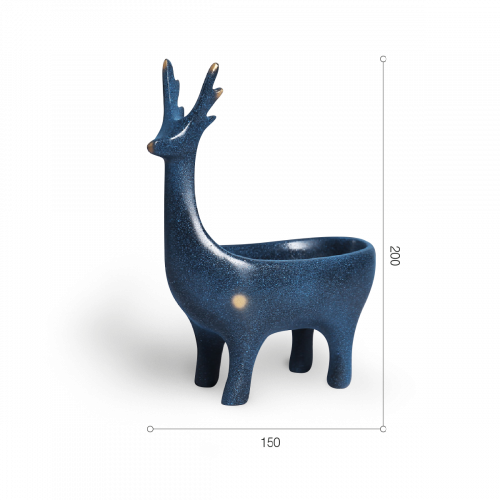 СТАТУЕТКА ДЕКОРАТИВНА ОЛЕНЬ (Синій) DH-ST-10 DARK BLUE фото