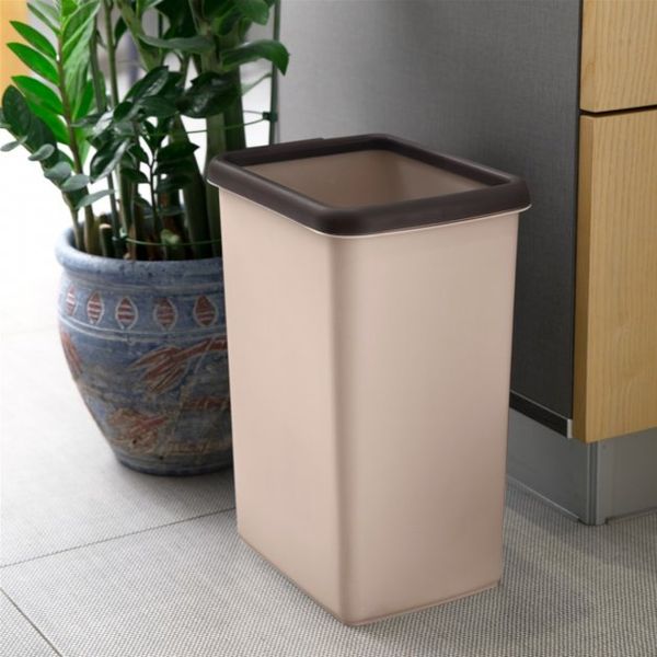 ВІДРО ДЛЯ СМІТТЯ БЕЗ КРИШКИ BIN-02 12L BEIGE BIN-02 12L BEIGE фото