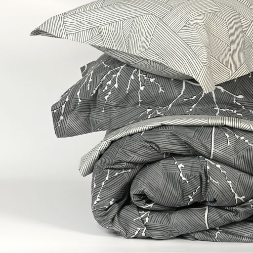 ПІДКОВДРА "ПЕТРИКОР" 200X220 СМ, САТИН 200 ТС (Сірий з принтом) BL-DC-14 GRAY/PRINT фото