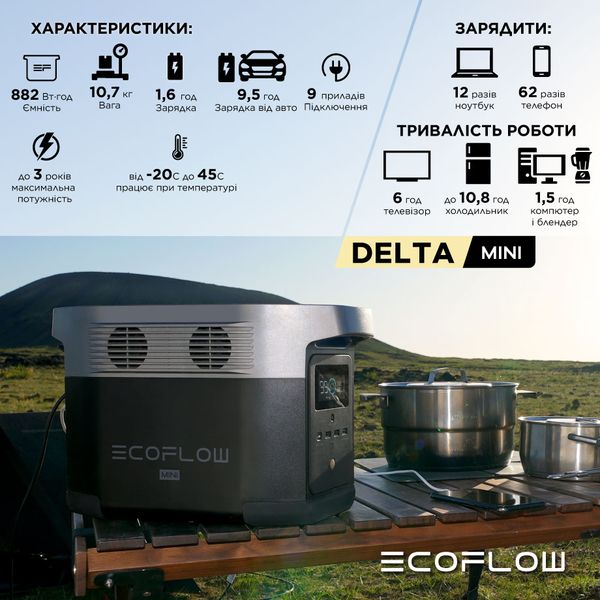 Зарядна станція EcoFlow DELTA mini (882 Вт·г) DELTAmini-EU фото