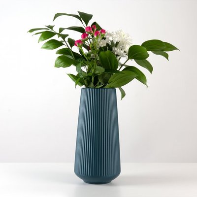 Декоративна ваза для квітів MVM Синя 30 см. DH-FLOWERS-03 DARK BLUE фото