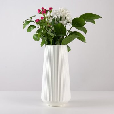 Декоративна ваза для квітів MVM Біла 30 см. DH-FLOWERS-03 WHITE фото