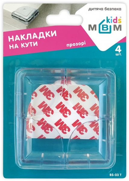 Накладки на кути MBM kids 4 шт. BS-03 прозорі BS-03 T фото