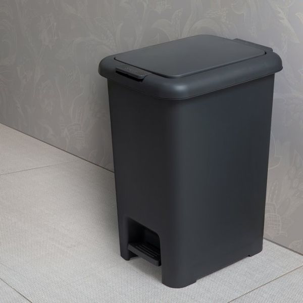 Відро для сміття MVM з кришкою і педаллю Антрацит BIN-01 20L ANTHRACITE BIN-01 20L ANTHRACITE фото